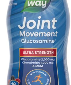 Nature's Way Joint Movement Glucosamine Fast Absorbing Liquid, Ultra Strength, Supports Healthy Bones*, Chondroitin, and MSM with Vitamin D3, Berry Flavored, 16 Fl Oz (Packaging...