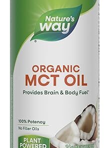 Nature's Way Organic MCT Oil, 16 Fl Oz, Brain and Body Fuel from Coconuts*, C8 Caprylic Acid and C10 Capric Acid, Keto and Paleo Certified, Organic, Non-GMO Project Verified...