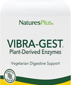 NaturesPlus Vibra-Gest - 180 Capsules - Vegetarian Digestive Support Supplement with Probiotics, Live Fruit & Vegetable Enzymes - Natural Live Cultures - 180 Servings