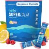 Nello Supercalm Powdered Drink Mix, Raspberry Lemonade, L Theanine, Ksm-66 Ashwagandha, Magnesium Glycinate, Vitamin D 3, Supplements for Relaxation & Focus, No Sugar, Non GMO,...