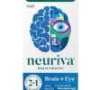 NEURIVA Brain + Eye Supplement for Memory, Focus & Concentration with Lutein & Vitamins A C E and Zinc for Eye Health & Zeaxanthin to Filter Blue Light, 30ct Capsules