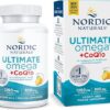 Nordic Naturals Ultimate Omega + CoQ10, Lemon - 60 Soft Gels - 1280 mg Omega-3 + 100 mg CoQ10 - Heart Health, Cellular Energy, Antioxidant Support - Non-GMO - 30 Servings