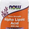 NOW Supplements, Alpha Lipoic Acid 600 mg with Grape Seed Extract & Bioperine®, Extra Strength, 120 Veg Capsules