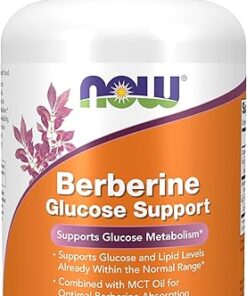 NOW Supplements, Berberine Glucose Support, Combined with MCT Oil for Optimal Berberine Absorption, 90 Softgels