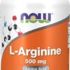 NOW Supplements, L-Arginine 500 mg, Nitric Oxide Precursor*, Amino Acid, 250 Veg Capsules