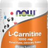 NOW Supplements, L-Carnitine 1,000 mg, Purest Form, Amino Acid, Fitness Support*, 100 Tablets