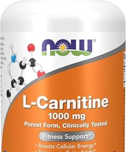 NOW Supplements, L-Carnitine 1,000 mg, Purest Form, Amino Acid, Fitness Support*, 100 Tablets