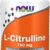 NOW Supplements, L-Citrulline 750 mg, Supports Protein Metabolism*, Amino Acid, 180 Veg Capsules