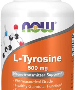 NOW Supplements, L-Tyrosine 500 mg, Supports Mental Alertness*, Neurotransmitter Support*, 120 Capsules