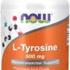 NOW Supplements, L-Tyrosine 500 mg, Supports Mental Alertness*, Neurotransmitter Support*, 120 Capsules