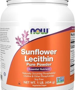 NOW Supplements, Sunflower Lecithin with naturally occurring Phosphatidyl Choline and Other Phosphatides, Powder, 1-Pound