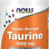 NOW Supplements, Taurine 1,000 mg, Double Strength, Nervous System Health*, 250 Veg Capsules