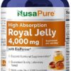 NusaPure Royal Jelly 4000mg - 120 Veggie Capsules (Non-GMO, Gluten Free, Bioperine)