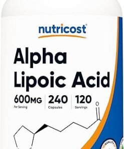 Nutricost Alpha Lipoic Acid 600mg Per Serving, 240 Capsules - Gluten Free, Vegetarian Capsules, Soy Free & Non-GMO