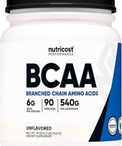 Nutricost BCAA Powder 2:1:1 (Unflavored, 90 Servings) - Branched Chain Amino Acids