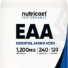 Nutricost EAA Capsules 1200mg, 240 Capsules - Essential Amino Acids, 120 Servings - Non-GMO, Gluten Free & Vegan