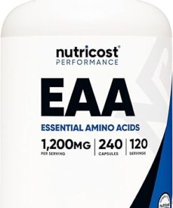 Nutricost EAA Capsules 1200mg, 240 Capsules - Essential Amino Acids, 120 Servings - Non-GMO, Gluten Free & Vegan