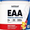 Nutricost EAA Powder 30 Servings (Fruit Punch) - Essential Amino Acids - Non-GMO, Gluten Free, Vegetarian Friendly