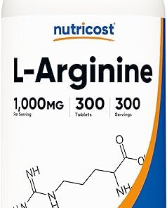 Nutricost L-Arginine 1000mg, Amino Acid Tablets (300 Tablets)