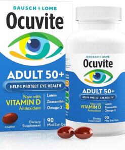 Ocuvite Eye Vitamin & Mineral Supplement, Contains Zinc, Vitamins C, E, Omega 3, Lutein, & Zeaxanthin, 90 Softgels (Packaging May Vary)