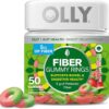 OLLY Fiber Gummy Rings, 5g Prebiotic Fiber, FOS (Fructo-oligosaccharides), Digestive Support, Berry Melon 50ct