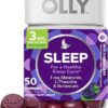 OLLY Sleep Gummy, Occasional Sleep Support, 3 mg Melatonin, L-Theanine, Chamomile and Lemon Balm Extracts, Sleep Supplement, Blackberry Flavor - 50 Count