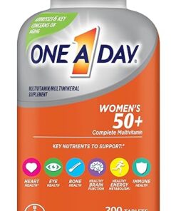 One A Day Women’s 50+ Multivitamins Tablet, Multivitamin for Women with Vitamin A, C, D, E and Zinc for Immune Health Support*, Calcium & more, 200 Count