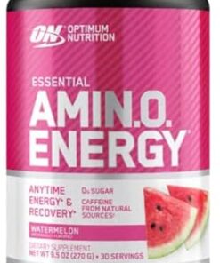 Optimum Nutrition Amino Energy - Pre Workout with Green Tea, BCAA, Amino Acids, Keto Friendly, Green Coffee Extract, Energy Powder - Watermelon, 30 Servings (Packaging May Vary)