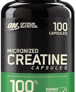 Optimum Nutrition Micronized Creatine Monohydrate Capsules, Keto Friendly, 2500mg, 100 Capsules