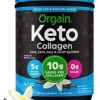 Orgain Keto Collagen Protein Powder, Vanilla - 10g Grass Fed Hydrolyzed Collagen Peptides for Women & Men, Type I & III, 5g MCT Oil - Hair, Skin, Nail, & Joint Support, Non-GMO,...