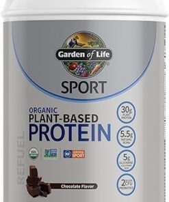 Organic Vegan Sport Protein Powder, Chocolate - Probiotics, BCAAs, 30g Plant Protein for Premium Post Workout Recovery, NSF Certified, Keto, Gluten & Dairy Free, Non GMO, Garden...