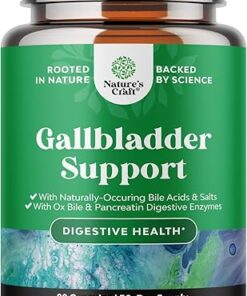 Ox Bile Salts for Gallbladder Support - Purified Bile Salts Supplement with Pancreatin Digestive Enzymes Ox Bile & Betaine HCL - Ox Bile Supplements for No Gallbladder &...