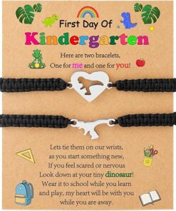 P. BLAKE First Day of School Bracelet Mommy and Me Back to School Kindergarten Gifts Matching Bracelets Set for Mother Daughter Son Girls Boys Jewelry Gifts