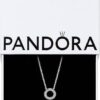 PANDORA Jewelry Hearts of PANDORA Cubic Zirconia Necklace in Sterling Silver - Comes with Gift Box - 17.7"