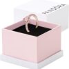 Pandora Sparkling Elevated Heart Ring - Rose Gold Ring for Women - Layering or Stackable Ring - 14k Rose with Cubic Zirconia - With Gift Box