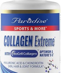 Paradise Herbs Collagen Extreme with Biocell Collagen, Hylauronic Acid and Nature's C, for Healthy Hair, Skin, and Joints, 60 Capsules