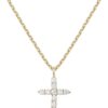 PAVOI 14K Gold Plated Cubic Zirconia Cross Necklace for Women | Cross Faith Pendant Necklaces