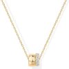 PAVOI 14K Gold Plated Cubic Zirconia Rondelle Pendant Necklace for Women | Two-Toned Dainty CZ Necklaces