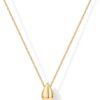 PAVOI 14K Gold Plated Dainty Pear Pendant Necklace for Women | Tear Pendant Necklaces