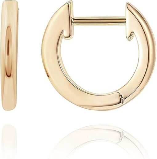 PAVOI 14K Gold Plated, Gold Vermeil, S925 Sterling Silver Cuff Earrings Huggie Stud | Small Hoop Earrings for Women