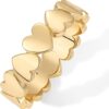 PAVOI 14K Gold Plated Heart Stackable Rings for Women | Love Valentines Statement Chunky Signet Ring Band | Friendship Rings