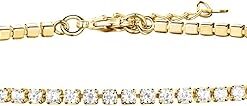 PAVOI 14K Gold Plated Tennis Anklets for Women | Tennis Ankle Bracelet for Women