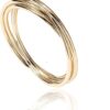 PAVOI 14K Plated Interlocked Rolling Anxiety Ring for Women and Men| Fidget Ring for Women | Stacking Ring | Gold Ring for Women