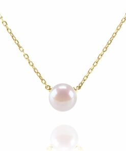 PAVOI Handpicked AAA+ Freshwater Cultured Single Pearl Necklace Pendant | Gold Necklaces for Women