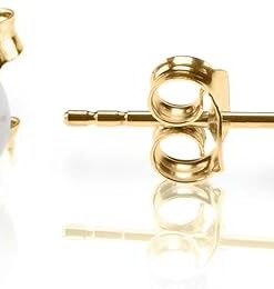 PAVOI Sterling Silver, 14K Gold Plated, AAA+ Quality Handpicked Freshwater Cultured Stud Pearl Earrings