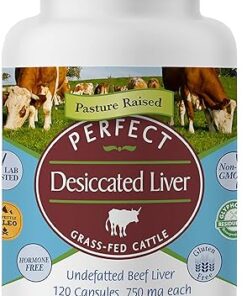 Perfect Supplements – Desiccated Beef Liver Capsules Grass Fed Supplement -Natural Source of Protein, Iron, Vitamins A & B- Boosts Energy and Immunity - No Chemicals No dairy...