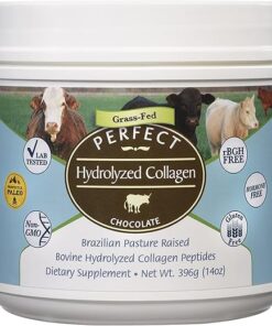 Perfect Supplements - Perfect Hydrolyzed Collagen Chocolate – 396 Grams – Bovine Hydrolyzed Collagen Peptides – Pesticide & Hormone Free – Brazilian Pasture Raised