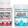 Physician's CHOICE - Optimal Gut Health Bundle: 60 Billion Probiotics + Digestive Enzyme 90ct for Digestive Comfort and Immune Support