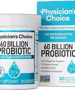 Physician's Choice Probiotics 60 Billion CFU - 10 Strains + Organic Prebiotics - Immune, Digestive & Gut Health - Supports Occasional Constipation, Diarrhea, Gas & Bloating -...