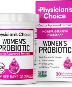 Physician's Choice Probiotics for Women - PH Balance, Digestive, UT, & Feminine Health - 50 Billion CFU - 6 Unique Strains for Women - Organic Prebiotics, Cranberry Extract+ -...